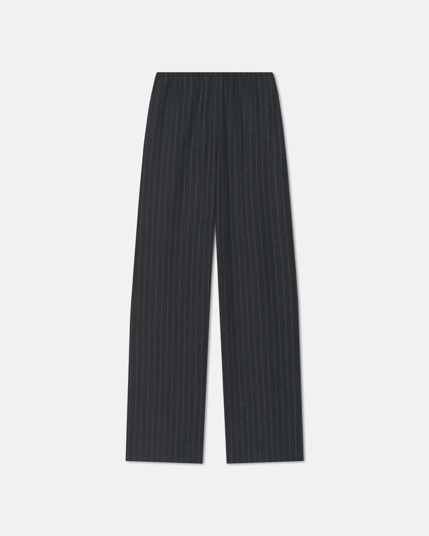 Arvenn - Pinstripe Wool Pants - Black/Grey | Nanushka