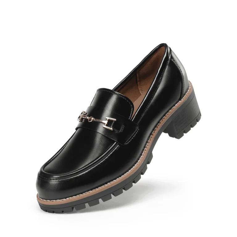 DREAM PAIRS Women\u2019s Platform Loafers Trendy Slip-On Shoes with Chunky Soles for Work & Casua... | Walmart (US)