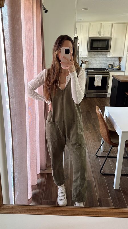 one of my favorite outfits to repeat
wearing a small in the Henley
wearing an xs in jumpsuit, I’m 5’5 for reference on length 
favorite nursing bras, this one is the color clay

Postpartum
Nursing friendly 
Casual spring outfit 

#LTKSeasonal