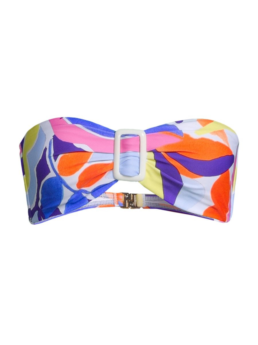 Margot Printed Bandeau Bikini Top | Saks Fifth Avenue
