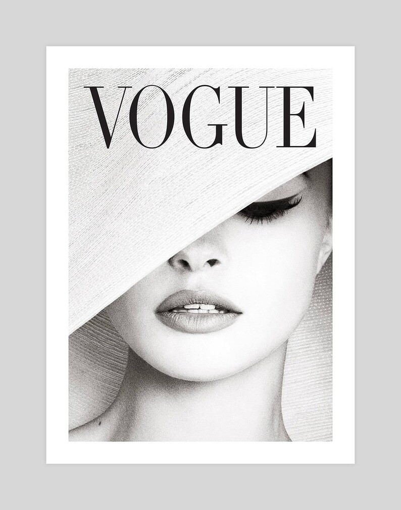 Vogue Cover Hat Art Print | Etsy (US)