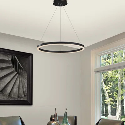 Wade Logan Chifdale 1 - Light Unique/Statement Wagon Wheel LED Chandelier | Wayfair North America