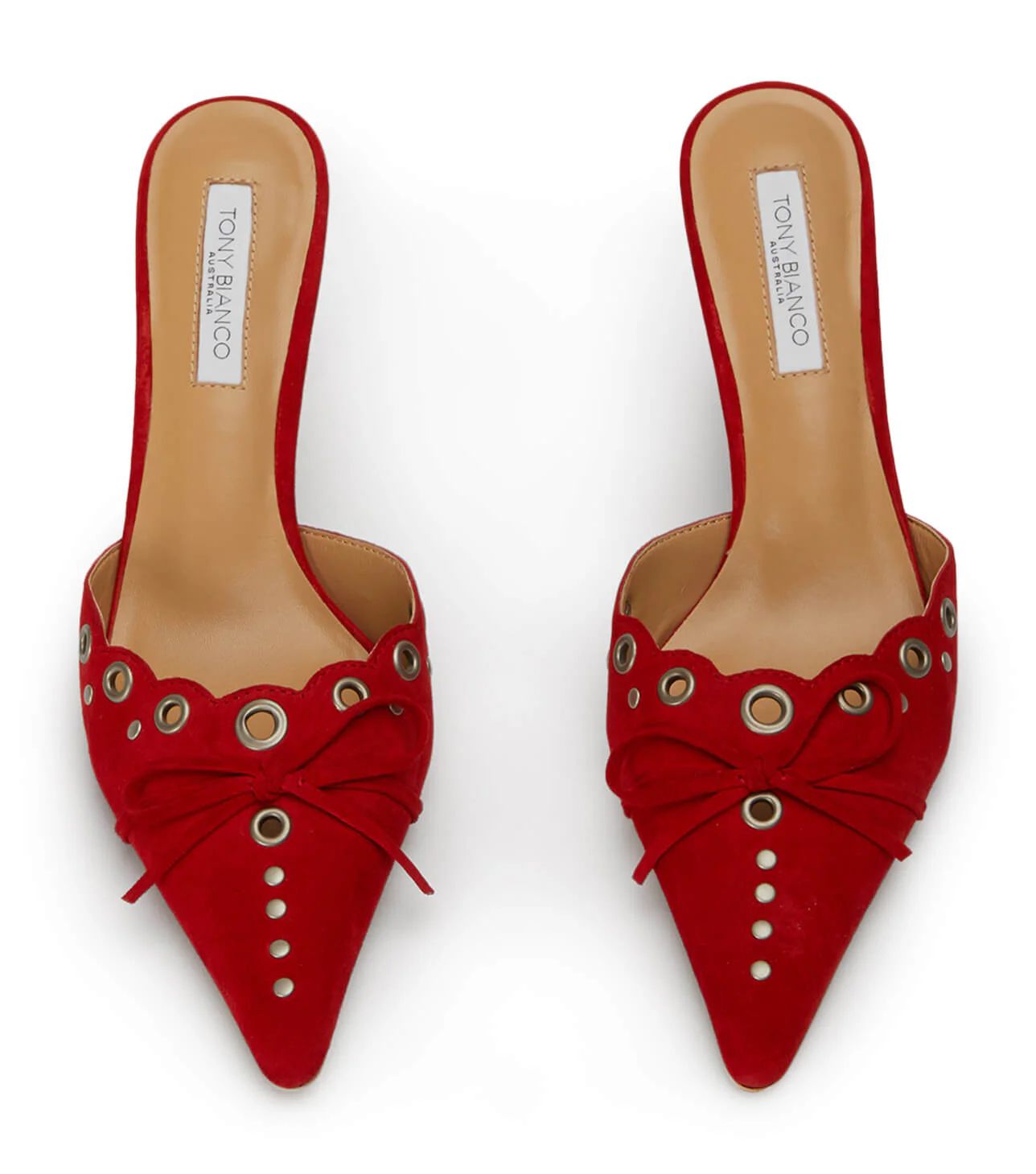 Shae Red Suede Heels | Tony Bianco US