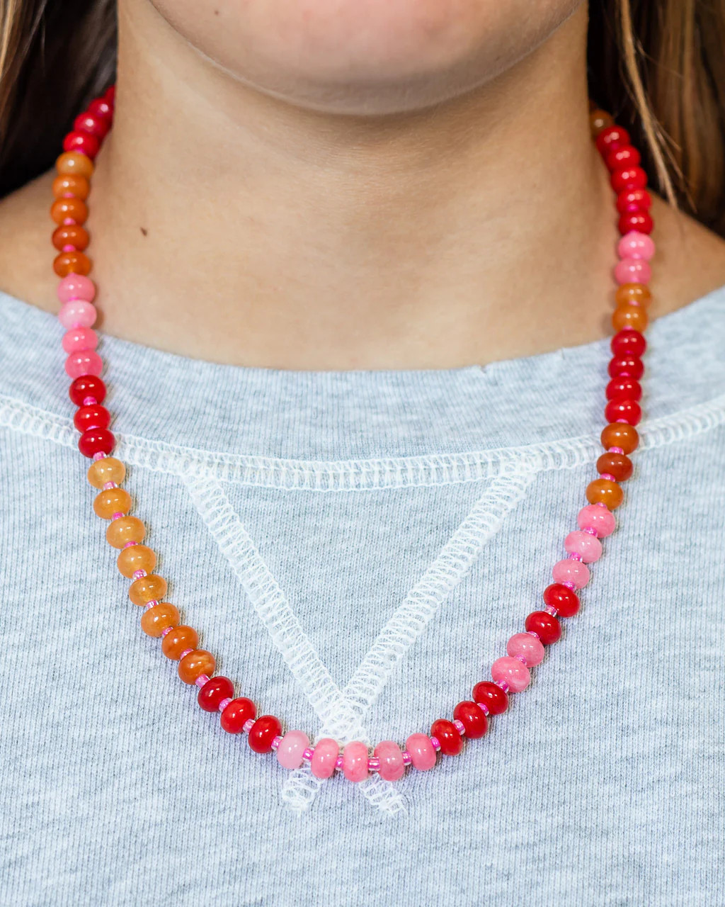 Strawberry Citrus Stone Necklace | Kaleidoscope Living