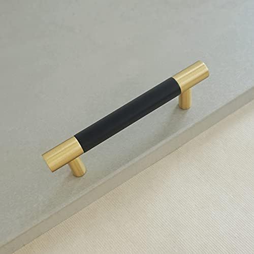 Black Drawer Pulls 3"(76mm) 4Pack Hole Centers Brass Cabinet Knob Handles Gold Dresser Knobs Furn... | Amazon (US)