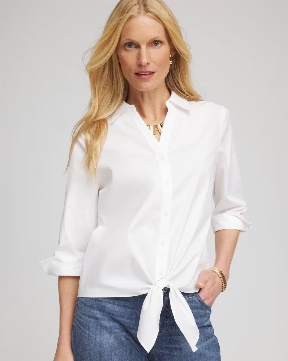Poplin Tie-Front Top | Chico's