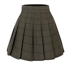 Hoerev Women Girls Short High Waist Pleated Skater Tennis Skirt | Amazon (US)