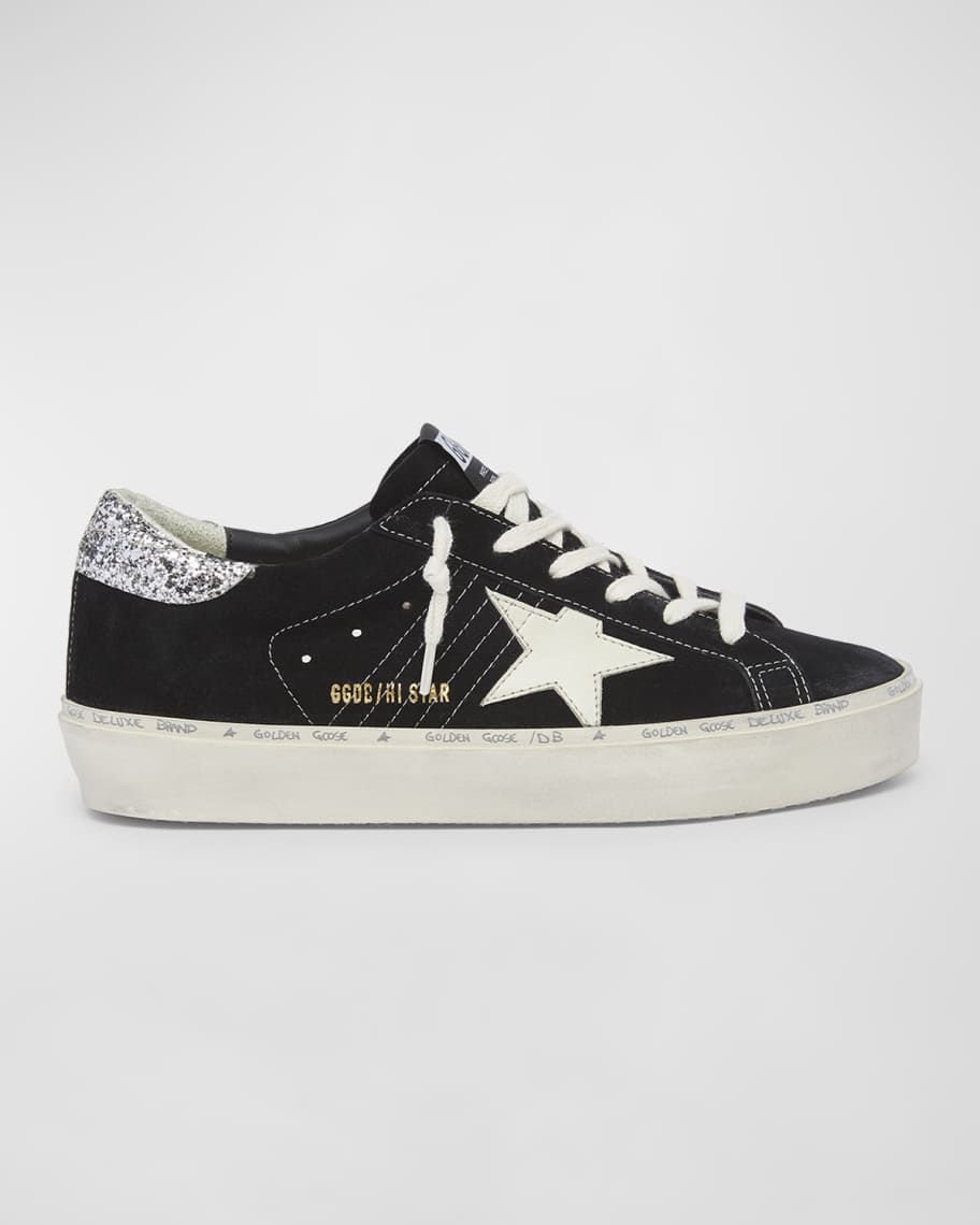 Hi Star Suede Glitter Low-Top Sneakers | Neiman Marcus