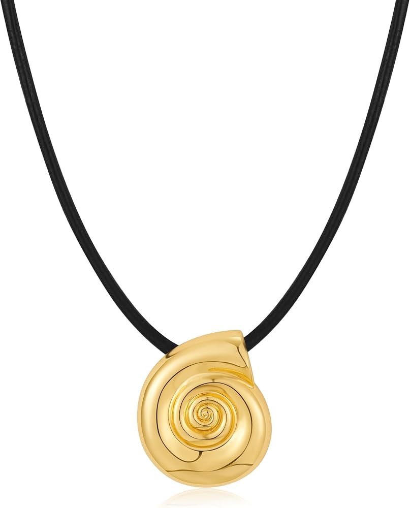 Gold Seashell Necklace For Women With Beach Sand And Bead Starfish Choker Necklace Ocean Chains N... | Amazon (US)