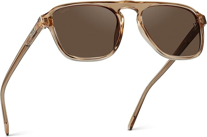 WearMe Pro Polarized Modern Aviator One-Bridge Square Mens Sunglasses | Amazon (US)