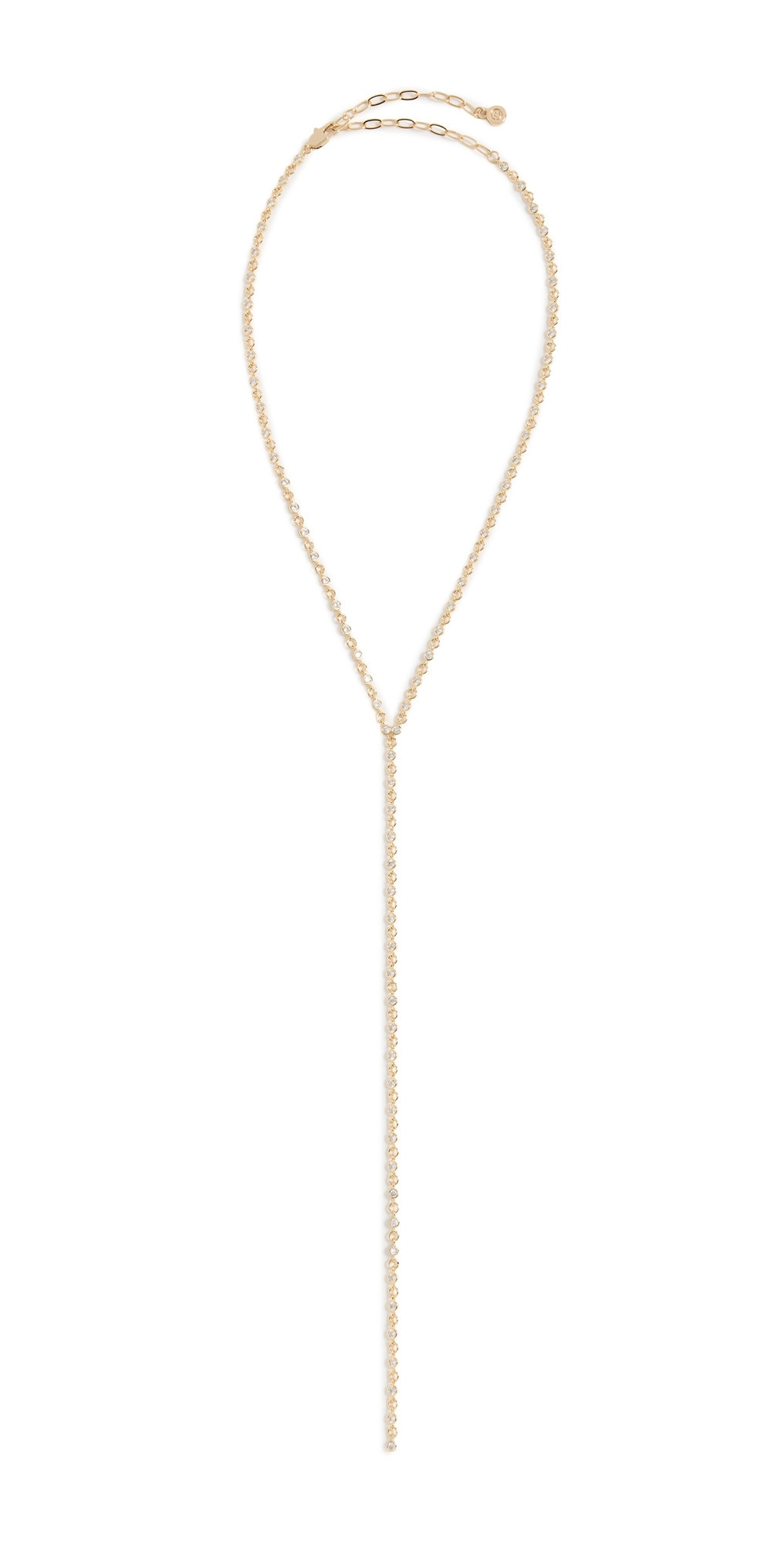 Ettika Dainty Crystal Lariat Gold One Size | Shopbop