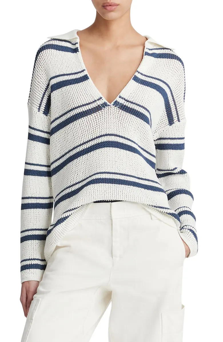 Variegated Stripe Cotton Sweater | Nordstrom