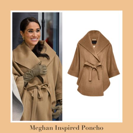 Meghan Markle inspired poncho cape coat 