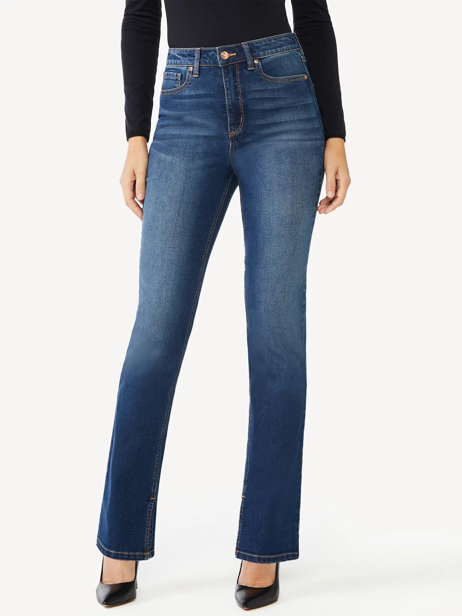 Sofia Jeans by Sofia Vergara Women's Super High Rise Classic Slim 90s Strait Jean - Walmart.com | Walmart (US)