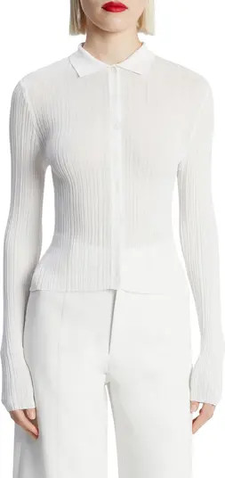 Bardot Ayda Long Sleeve Rib Top | Nordstrom | Nordstrom