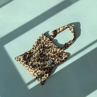 Corduroy Leopard Shopper Bag | YesStyle Global