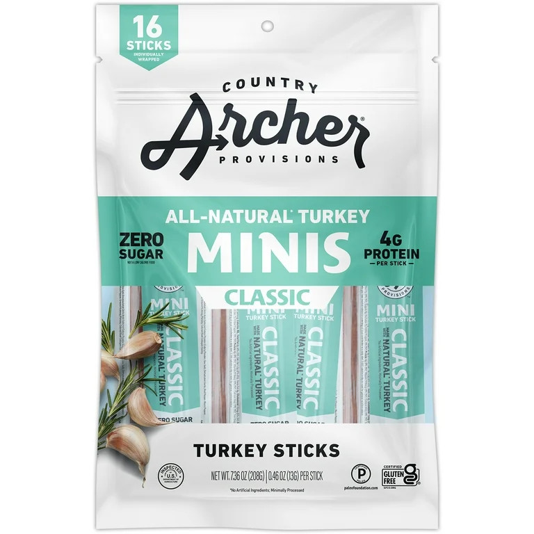 Country Archer Classic Turkey Mini Sticks 0.5oz 16 Count Bag | Walmart (US)