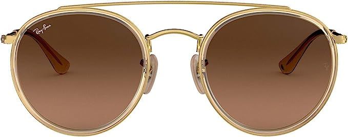 Ray-Ban Women's Rb3647n Double Bridge Round Sunglasses | Amazon (US)