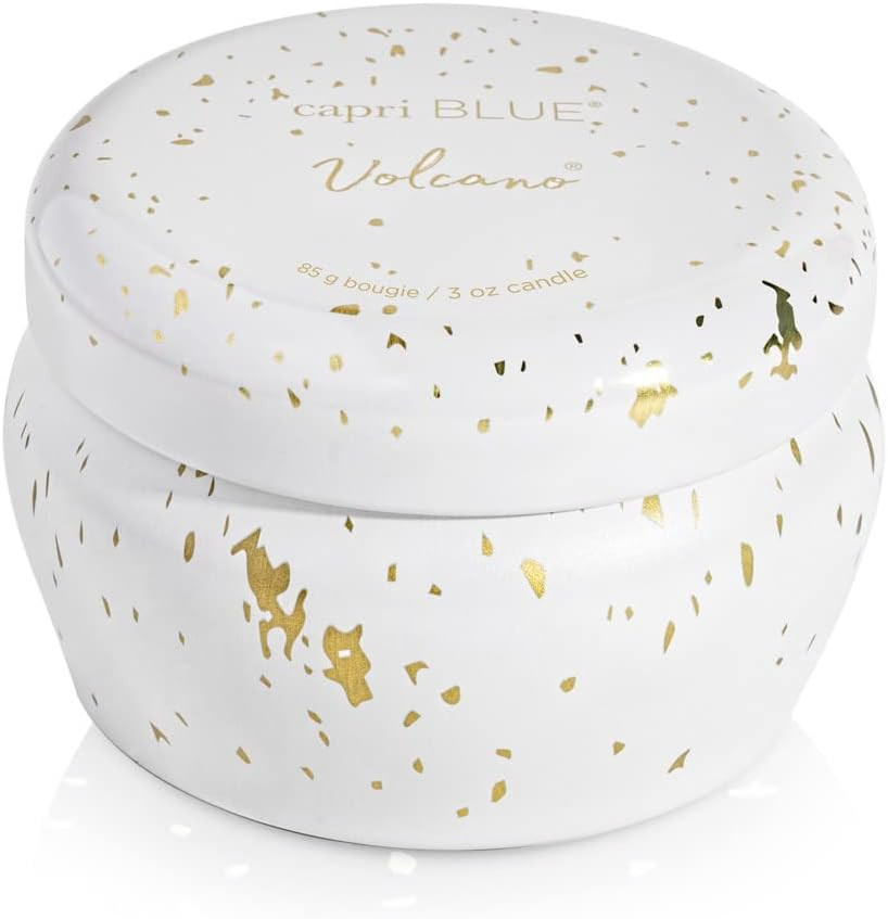 Capri Blue Glimmer Mini Tin - Volcano Scented Candle with Mini Tin Candle Holder - Luxury Aromath... | Amazon (US)