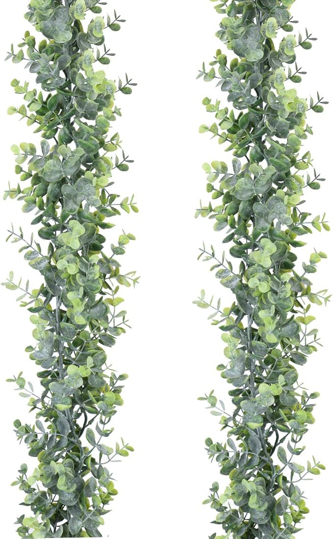 DearHouse Faux Eucalyptus Garland Plant, 2 Pack Artificial Vines Hanging Eucalyptus Leaves Greene... | Amazon (US)