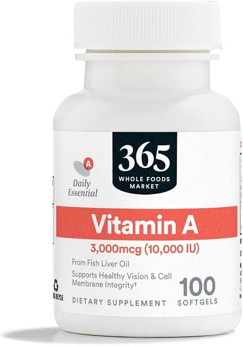 365 by Whole Foods Market, Vitamin A 10,000 IU, 100 CT | Amazon (US)