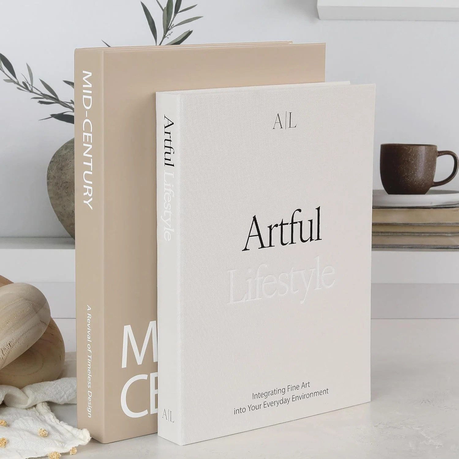 Trinx Aesthetic Decorative Books - Set Of 2 Stylish Boxes Enhance Your Coffee Table, Bookshelf Or Mantel Decor - Beautiful Fake/Faux Books For Modern Home Decoration, Photo Storage And As A Keepsake Box | Wayfair | Wayfair North America