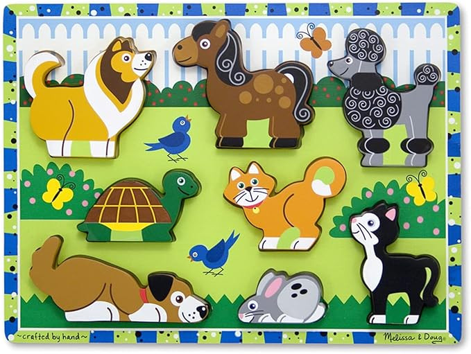 Melissa & Doug Pets Wooden Chunky Puzzle (8 pcs) | Amazon (US)