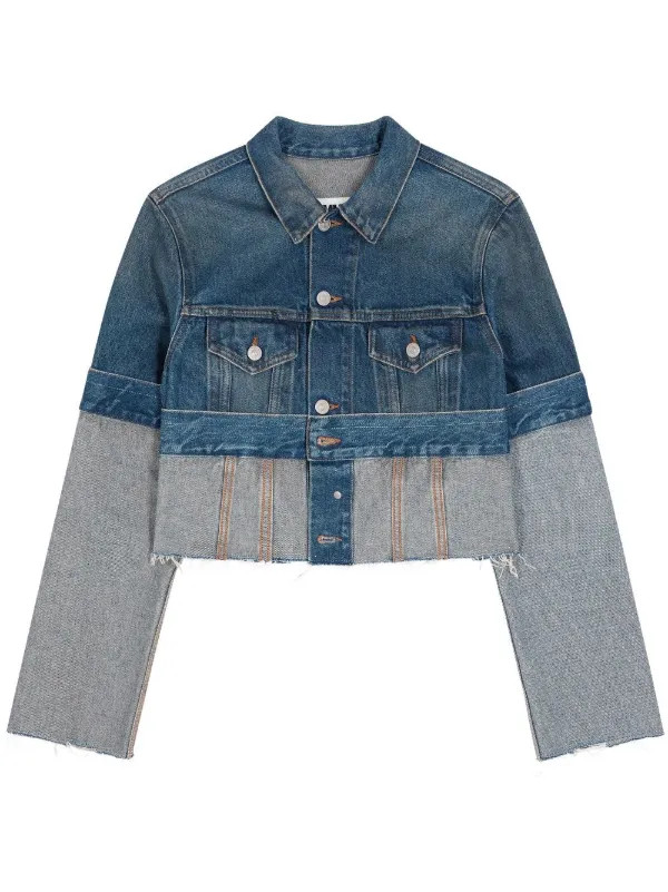 raw-cut deconstructed denim jacket | Farfetch Global