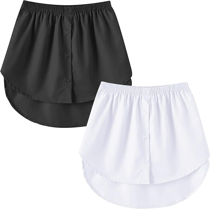 Girstunm Adjustable Shirts Extender Underskirt | Women Mini Removable Underskirt, Extender with B... | Amazon (US)