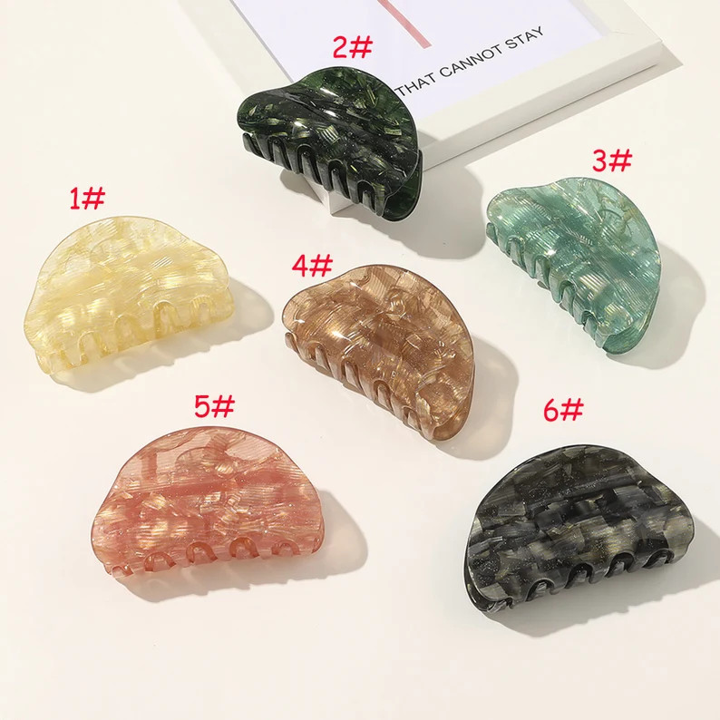 2PCS/8cm Gripping Clip Resin Hair Clips Korea Clip Basic | Etsy | Etsy (US)