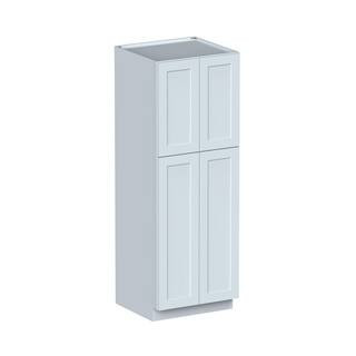 30 in. W x 27 in. D x 84 in. H Plywood Ready to Assemble Pantry Cabinets in Dove Gray Full Overlay Design | The Home Depot