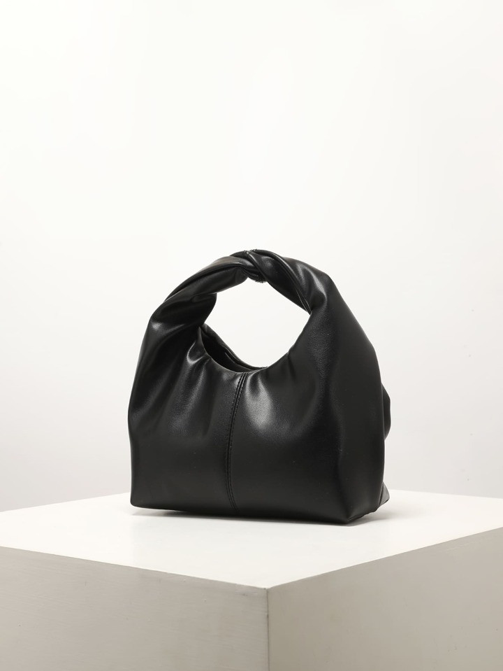 Minimalist Top Handle Hobo Bag Niche Design Satchel Bag Solid Color Handbag Women's Storage Bag W... | SHEIN