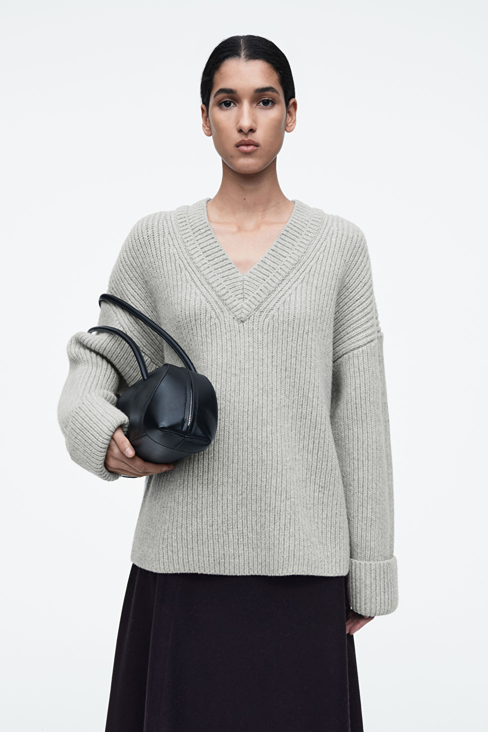 LAYERED V-NECK MERINO WOOL JUMPER | COS UK