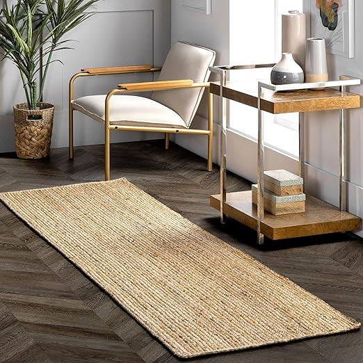 NuLOOM Rigo Hand Woven Farmhouse Jute Runner Rug, 2' 6" x 8', Natural | Amazon (US)