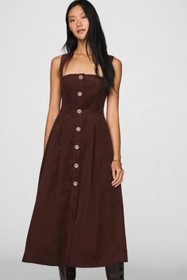 100% Cotton Corduroy Midi Dress | Anthropologie (US)