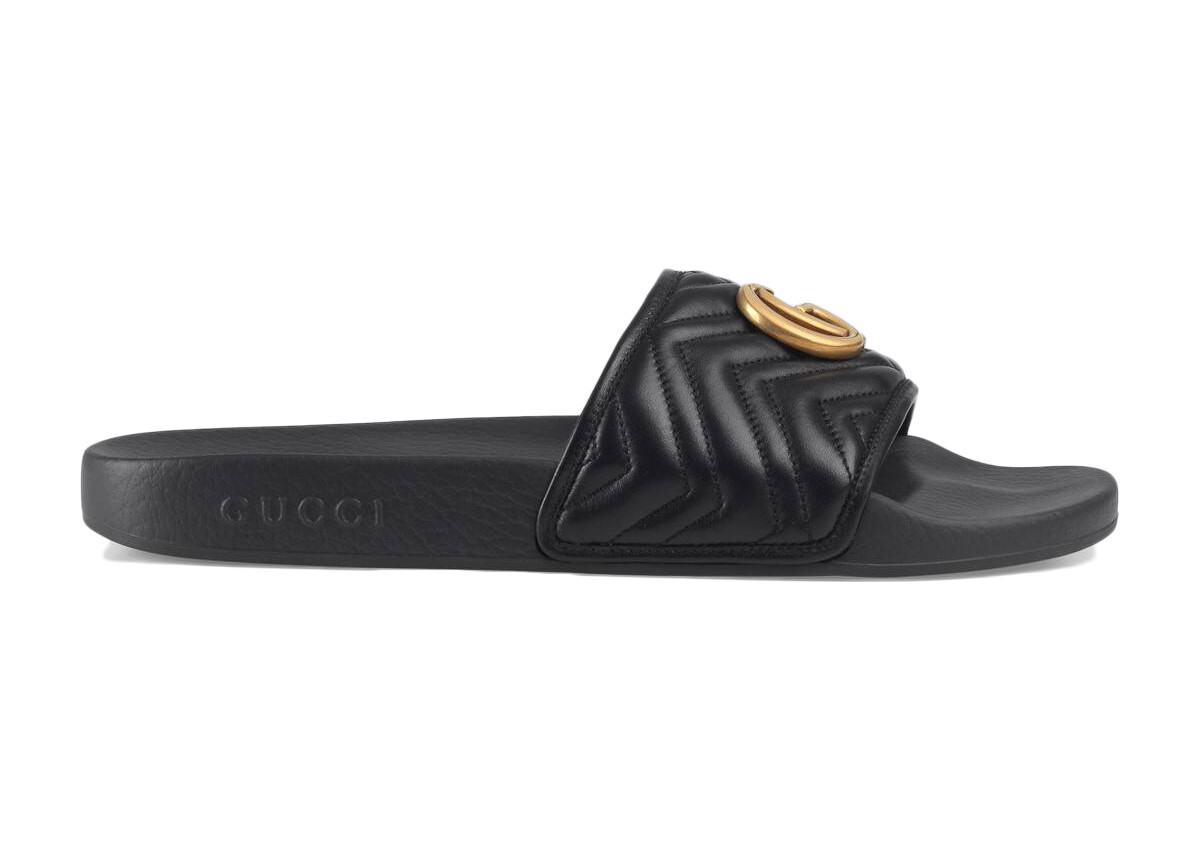 Men's Gucci Matelasse Slide Double G Sneakers in Black | StockX
