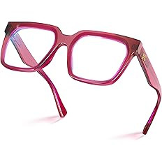 VISOONE Rectangle TR90 Blue Light Blocking Glasses Computer Eyewear with Preppy Look for Women an... | Amazon (US)