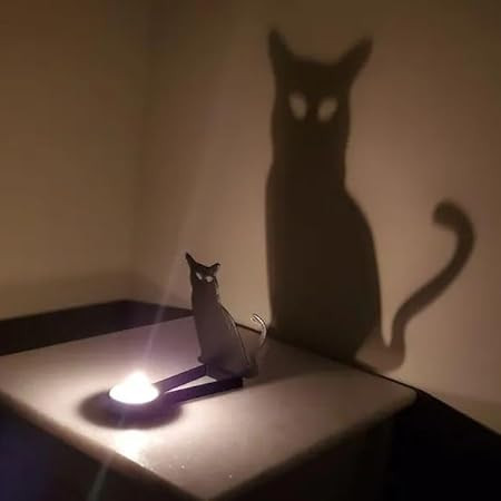 Halloween Candle Holder Spooky Ghost Tealight Shadow Caster Decorations Skeletons Black Metal Des... | Amazon (US)