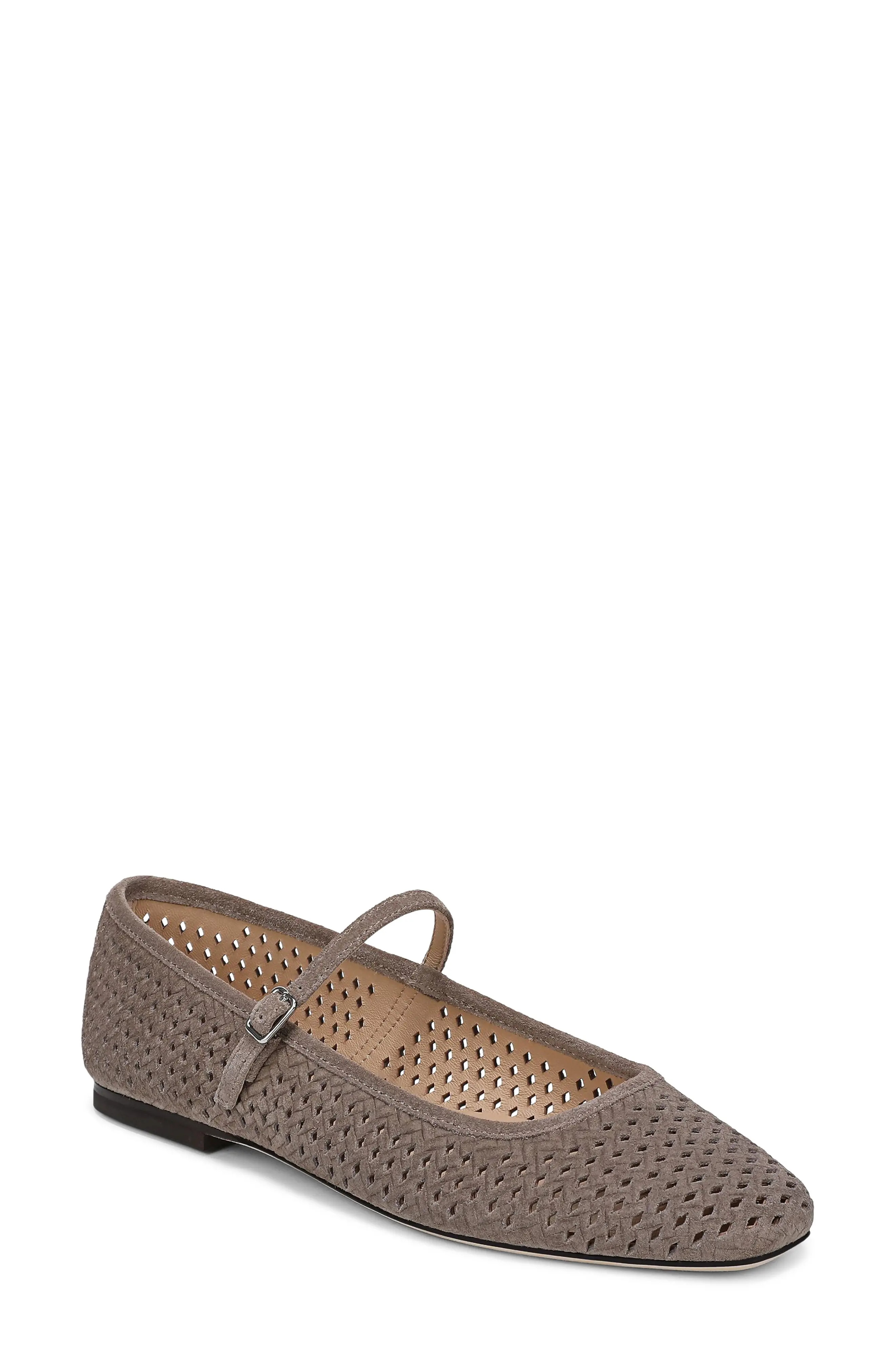 Ellie Perforated Mary Jane Ballet Flat (Women) | Nordstrom | Nordstrom