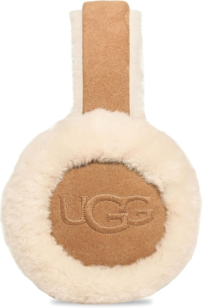 UGG Women's Water Resistant Sheepskin Earmuffs with Embroidered Logo | Amazon (US)