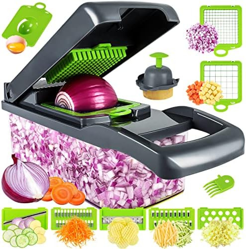 Mueller Pro-Series 10-in-1, 8 Blade Vegetable Slicer, Onion Mincer Chopper, Vegetable Chopper, Cu... | Amazon (US)