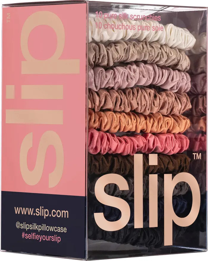 slip Pure Silk 10-Pack Skinny Scrunchies $65 Value | Nordstrom | Nordstrom