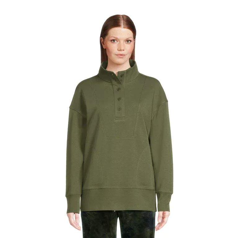 Time And Tru Women's Placket Pullover Top | Walmart (US)