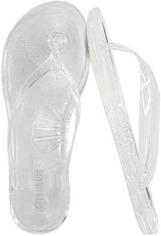CUSHIONAIRE Splash Jelly Flip Flops for Women With Flexible Sole, Glossy Jelly Finish Summer Sand... | Amazon (US)