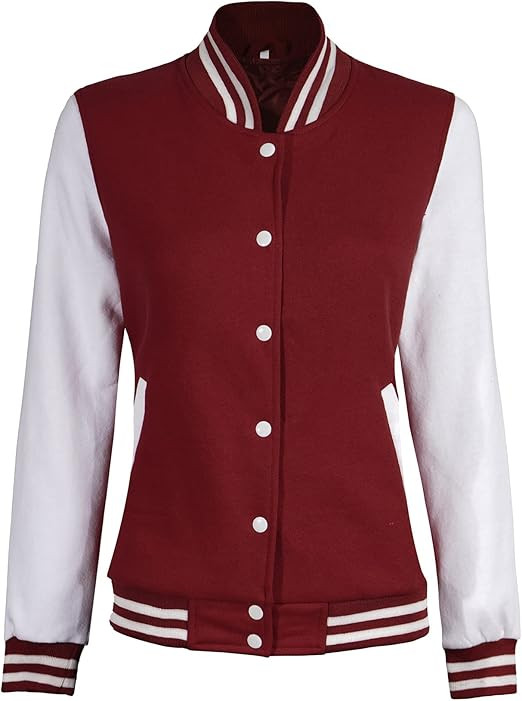 Decrum Letterman Jacket Women - Varsity Jackets For Womens Highschool Baseball Bomber Lightweight... | Amazon (US)