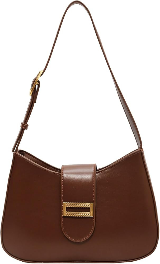 Classic Shoulder Bag,Retro Small Purse,Tote Bag for Women with Zipper Closure | Amazon (US)