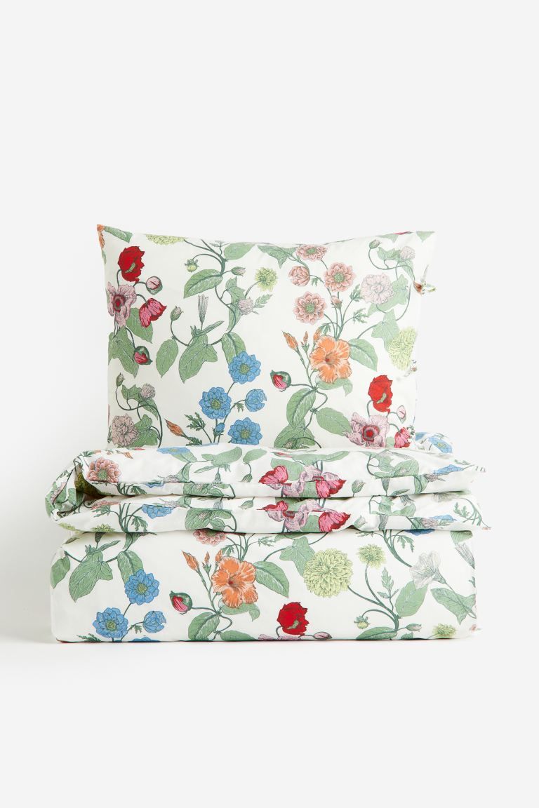 Floral-print Twin Duvet Cover Set | H&M (US + CA)