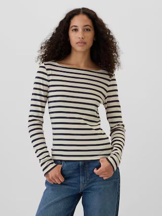 Favorite Stripe Boatneck T-Shirt | Gap Factory