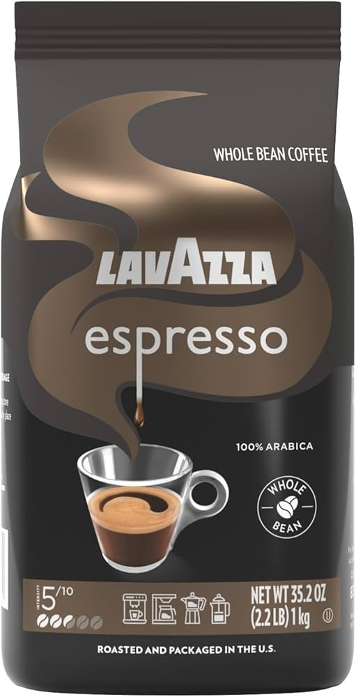 Lavazza Espresso Whole Bean Coffee, Medium Roast, 100% Arabica, 2.2 lb Bag (Pack of 1) | Amazon (US)