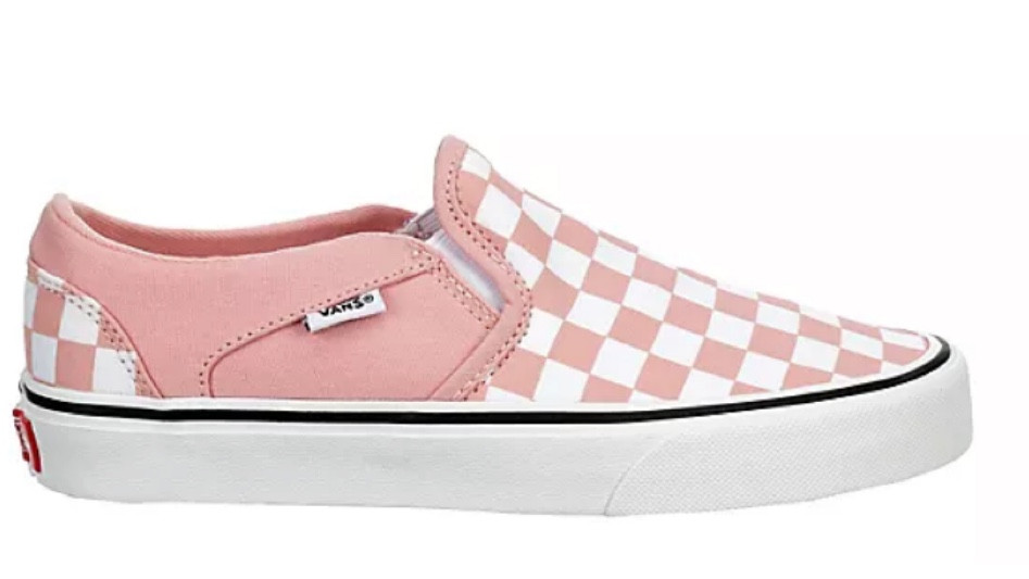 white slip on vans rack room shoes